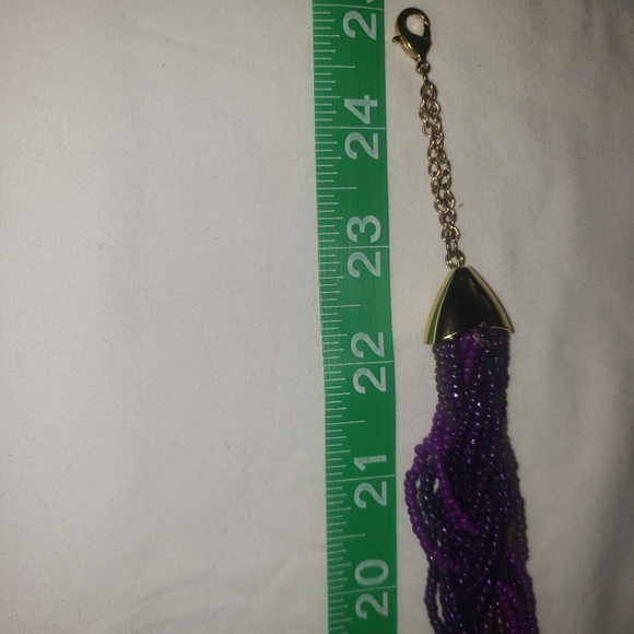 Purple multi stran beaded necklace. - Picture 11 of 11